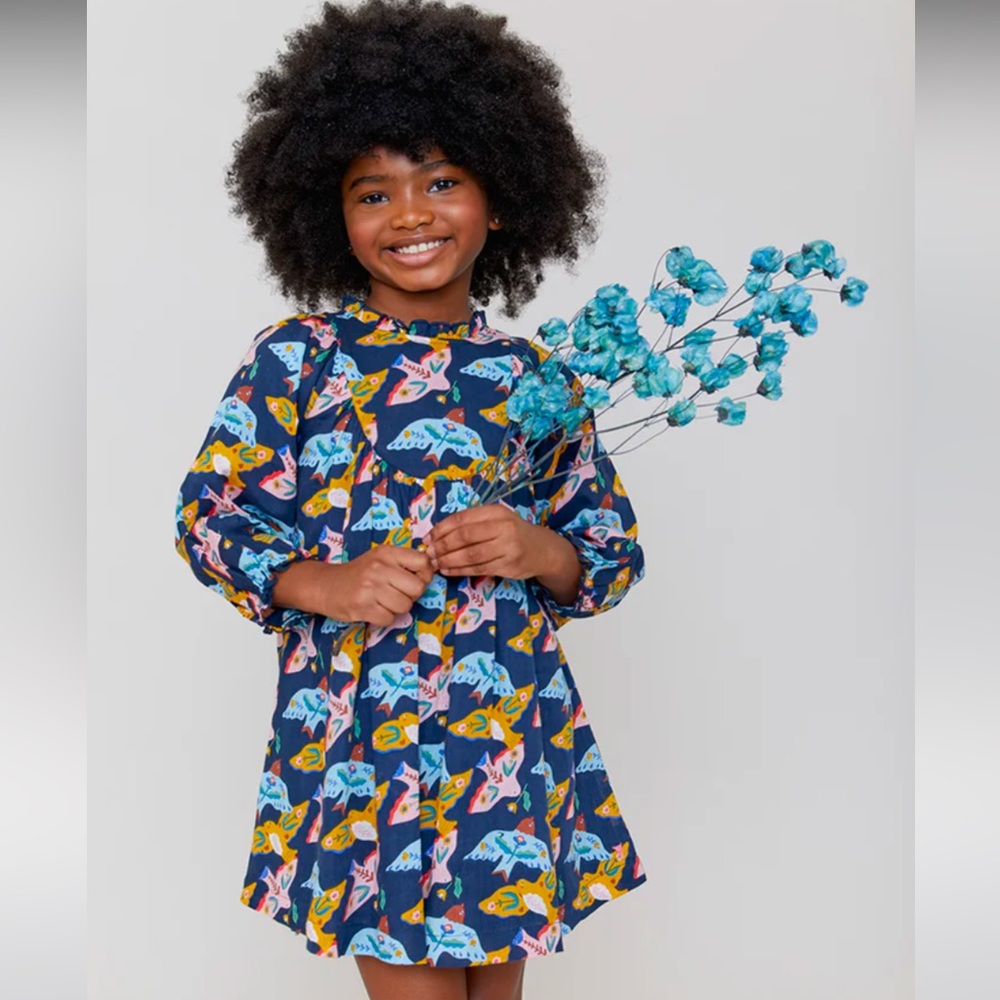 New PINK CHICKEN FOLK BIRD BRAYDEN DRESS